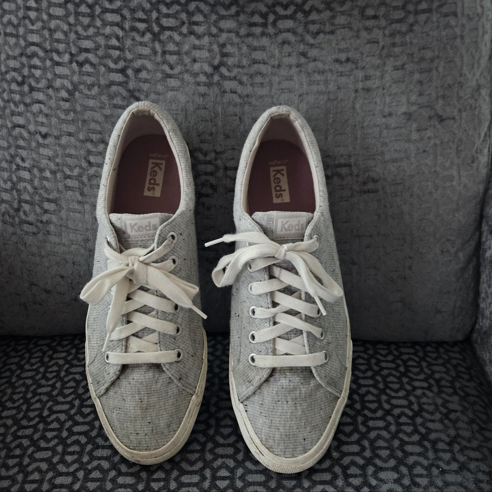 Keds Gray Casual Sneakers Sz 11 W, 9.5 M - Preppy, Streetwear, Unisex - Picture 2 of 4
